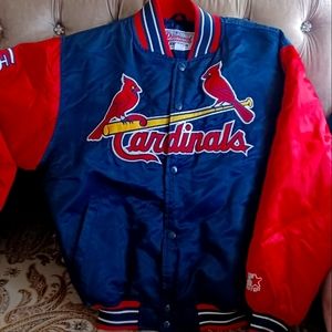 Vintage MLB Satin St. Louis Cardinals Starter Jacket. Diamond Collection.  CLEAN
